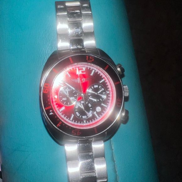 Invicta Silver and Red Men's Watch - Picture 3 of 5